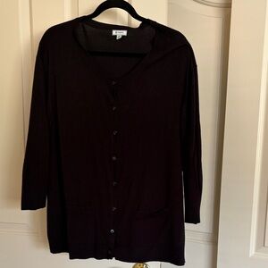 Black Button-Up Cardigan